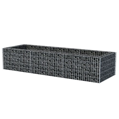 Preisvergleich Produktbild Festnight Gabionen Hochbeet aus Stahl 270 x 90 x 50 cm