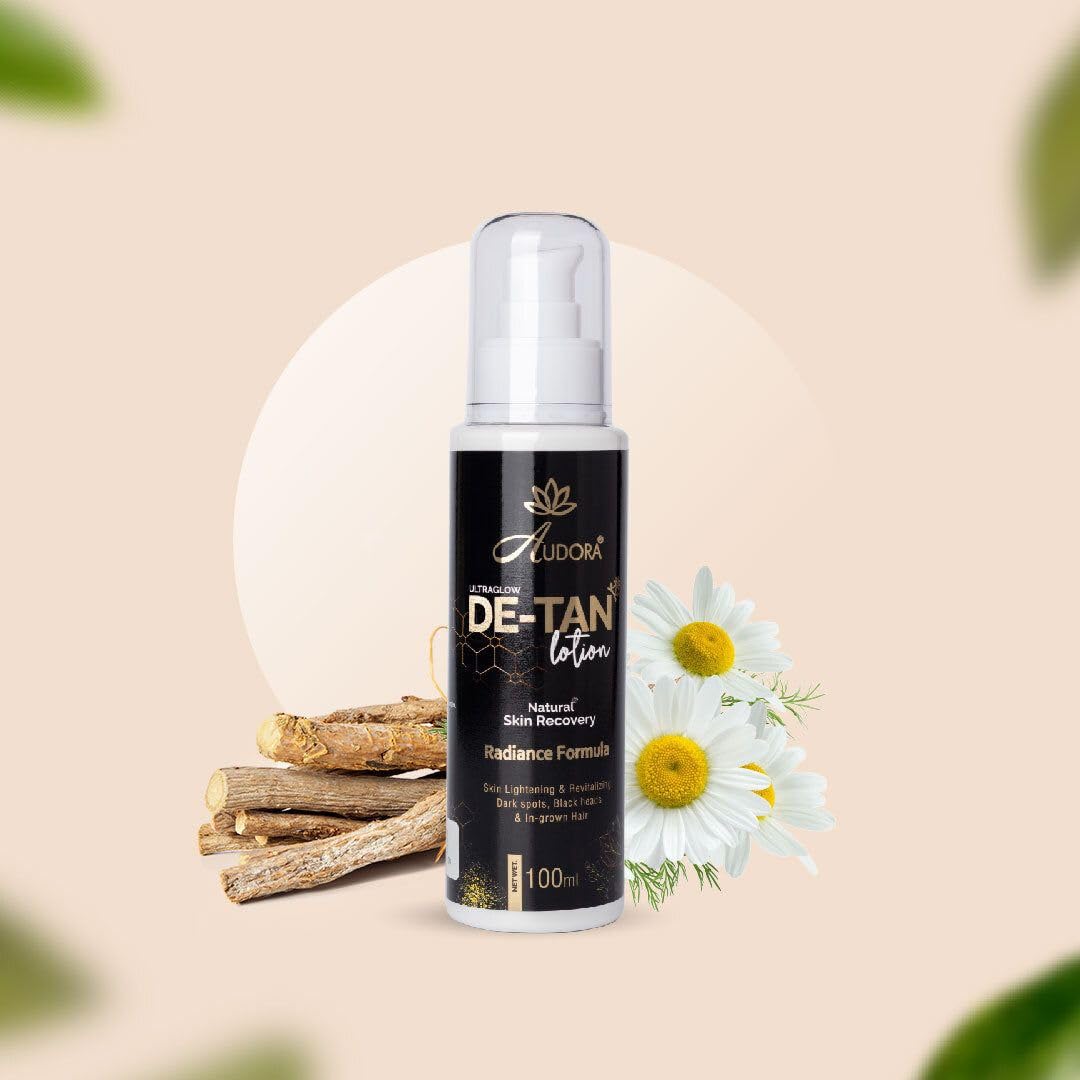 AUDORA Ultra-Glow Detan Lotion - Achieve Radiant, Brightened Skin, 100ml