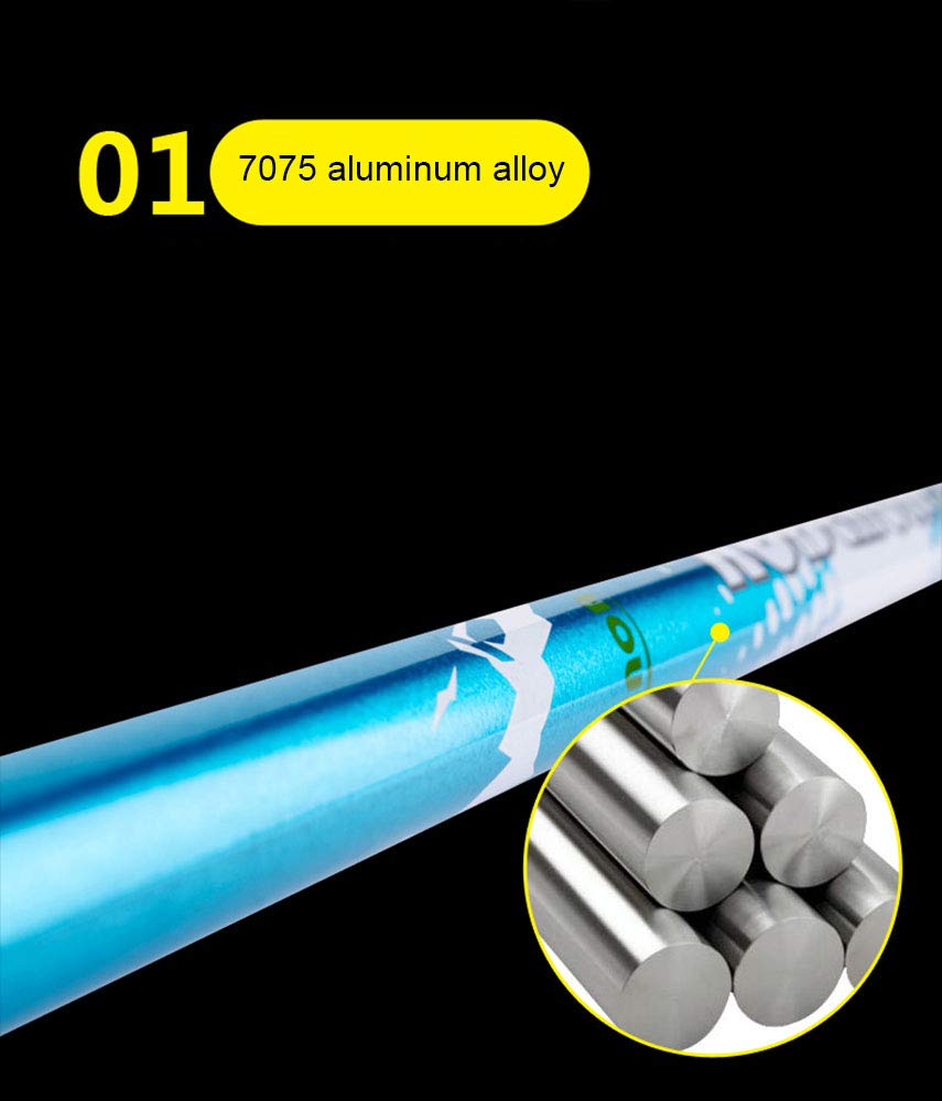 Bastones De Senderismo Paquete De 2 con La Aleación De Aluminio 7075 Cerradura Ultraligera, Amortiguador De Golpes Ultra Corto Mango De Eva para Caminar, Acampar, Montañismo