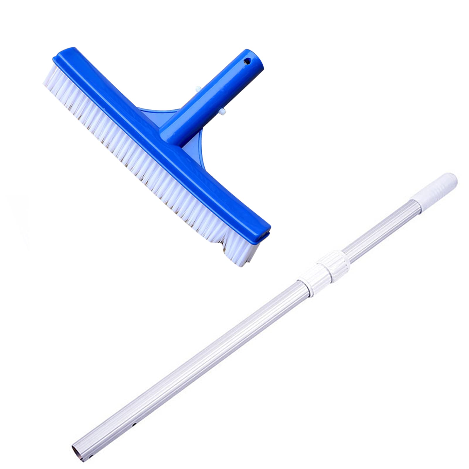 Brosse de Nettoyage de Piscine Nettoyeur en Plastique de 10 Pouces avec Surface Télescopique Rob Balai Robuste Brosse de Nettoyage Portable