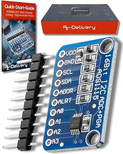 AZDelivery modulo Compatible con ADS1115 ADC 16bit 4 Canales modulo Compatible con Arduino y Raspberry Pi con eBook Incluido | Ya disponible en tu tienda friki favorita! En mundofriki.es! AZDelivery modulo Compatible con ADS1115 ADC 16bit 4 Canales modulo Compatible con Arduino y Raspberry Pi con eBook Incluido | Ya disponible en tu tienda friki favorita! En mundofriki.es!