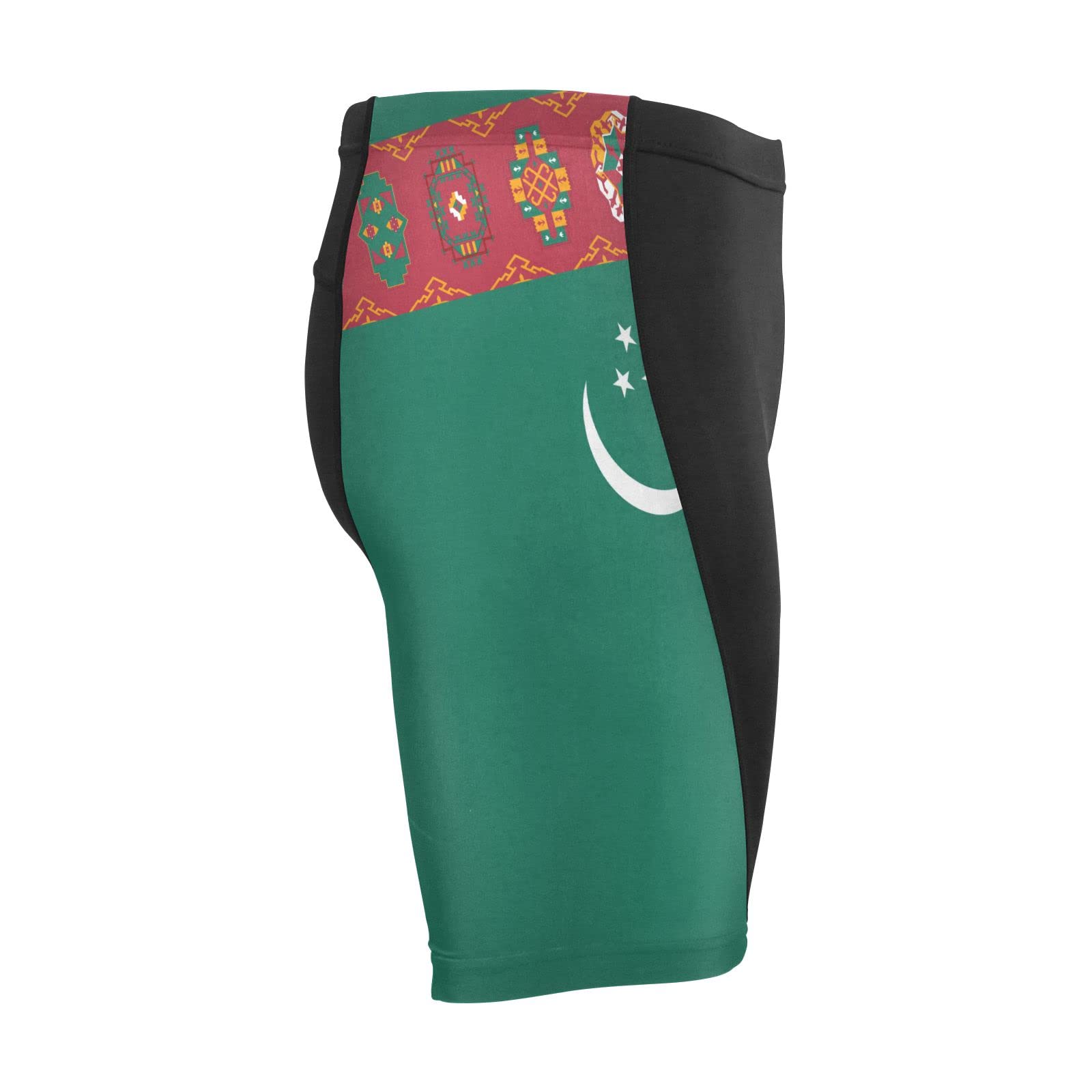 Turkmenistan Flag Men's Bike Shorts Padded Cycling Bicycle Biking Shorts Tight Multicolor