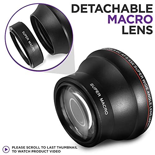 Altura Photo UM2267 49Mm 0.43X Professional Hd Wide Angle Lens (W/Macro Portion) For Canon Eos M50 M M2 M3 M5 M6 Mark Ii M10 M100 M200 R50 R100 Mirrorless Cameras thumb #4