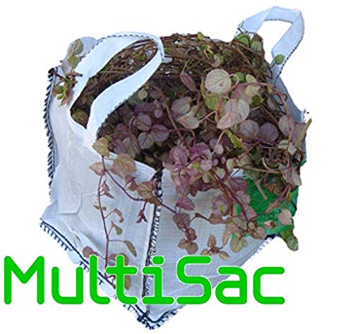 MULTISAC 10. Big Bag 45x45x45cms. FIBC 500 KG con asa para facilitar la descarga. Ideal para la gestión de escombros y jardinería. (10 unidades)