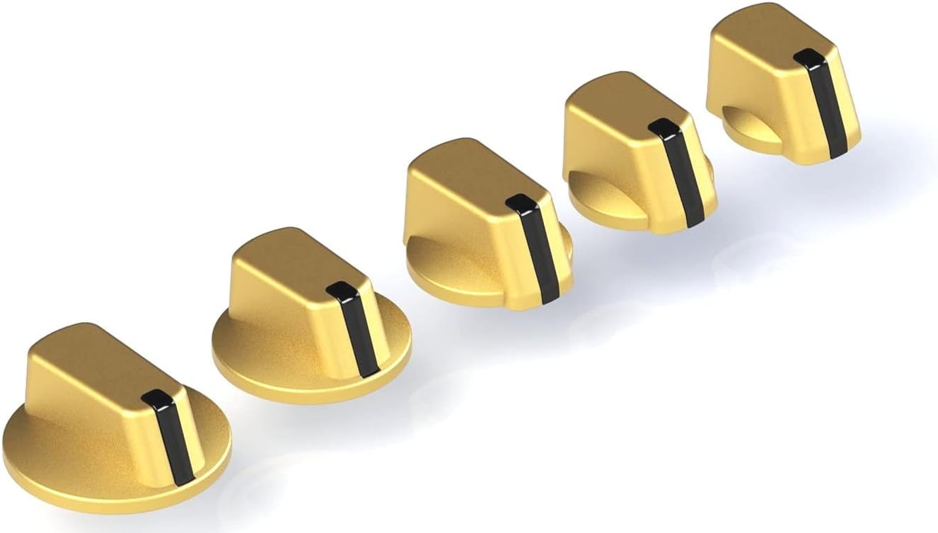 Upgraded Universal Gold Gas Stove Knobs (55MM), Cooktop
