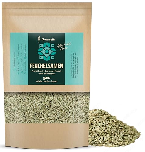 Gourmetia Fenchelsamen (200g) ganze Fenchel Samen Fencheltee 100% naturrein