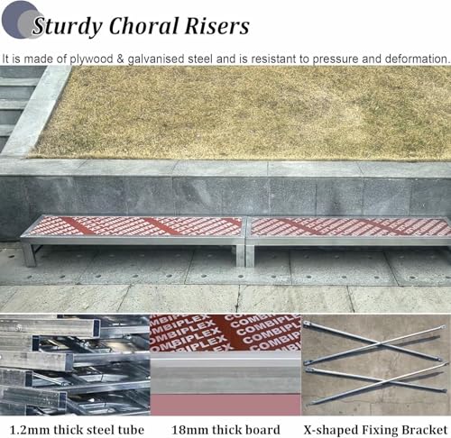 Support d'escalier pour chorale et gradin mobile pour les répétitions de chant - 3