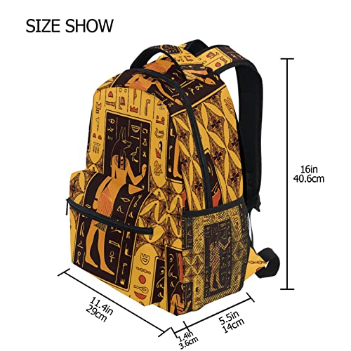 AUUXVA Ancient Egyptian Hieroglyphs Bird Kids Backpack for Boys Girls,Egypt Art 16 Inch School Backpack for Elementary Preschool Kindergarten Bookbags for Teens Children Women Men College Travel Bag2