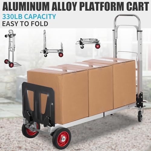 Carretilla 2 en 1 de aluminio convertible con ruedas miniatura 3