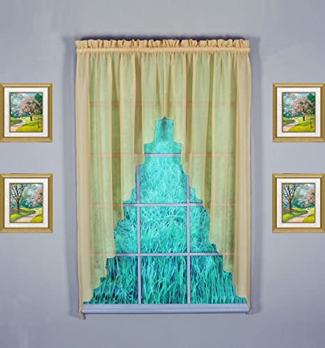 Todays Curtain Emelia Original Voile Swagger Pair 63 Gold 90 W x 63 L