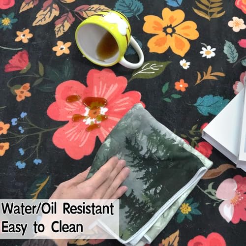 Non-Slip Washable Runner Rug with Boho Floral Design - $22.99