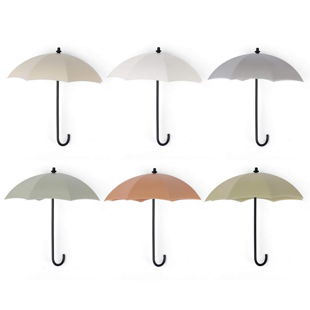 Byfri Random Color 3Pcs Umbrella Wall Hook Hanging Shelves Coat Key Hooks Holder Kitchen Storage Rack Organizer(Random Color)