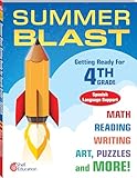 Summer Blast: Getting Ready for Fourth Grade (Spanish Support) Full-Color Workbook for Kids Ages 4-6 - with Reading, Writing, and Math Worksheets to Prevent Summer Learning Loss, includes Parent Tips