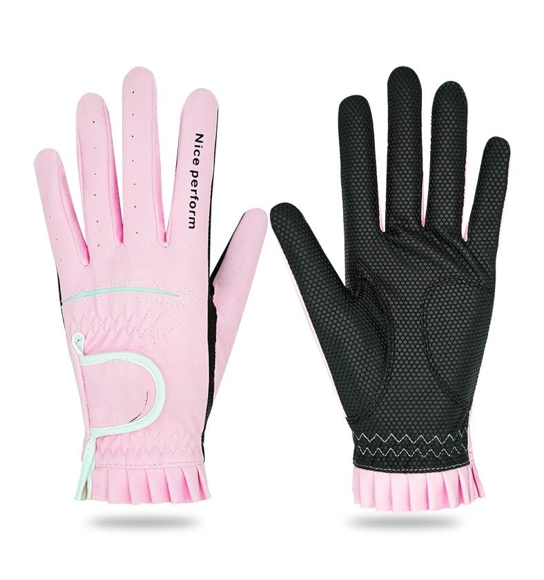 Guanti Da Golf Guanti da golf 2 paia for donna Golf traspirante con particelle antiscivolo Accessorio for uso sportivo a mano