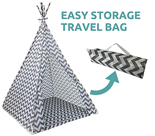 Teepee Tent For Kids | Tepee Play Tent Indoor And Outdoor Portable | Play Tent For Boy And Girls | Childrens Pop Up Tee Pee Playhouse Fort | Carry Case Included #TOP1