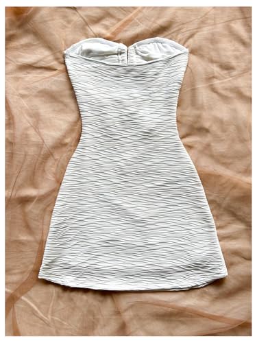 Milumia Women's Metal Flower Cut Out Tube Top Mini Dress Textured Sleeveless Bodycon Party Club Vacation Dresses2