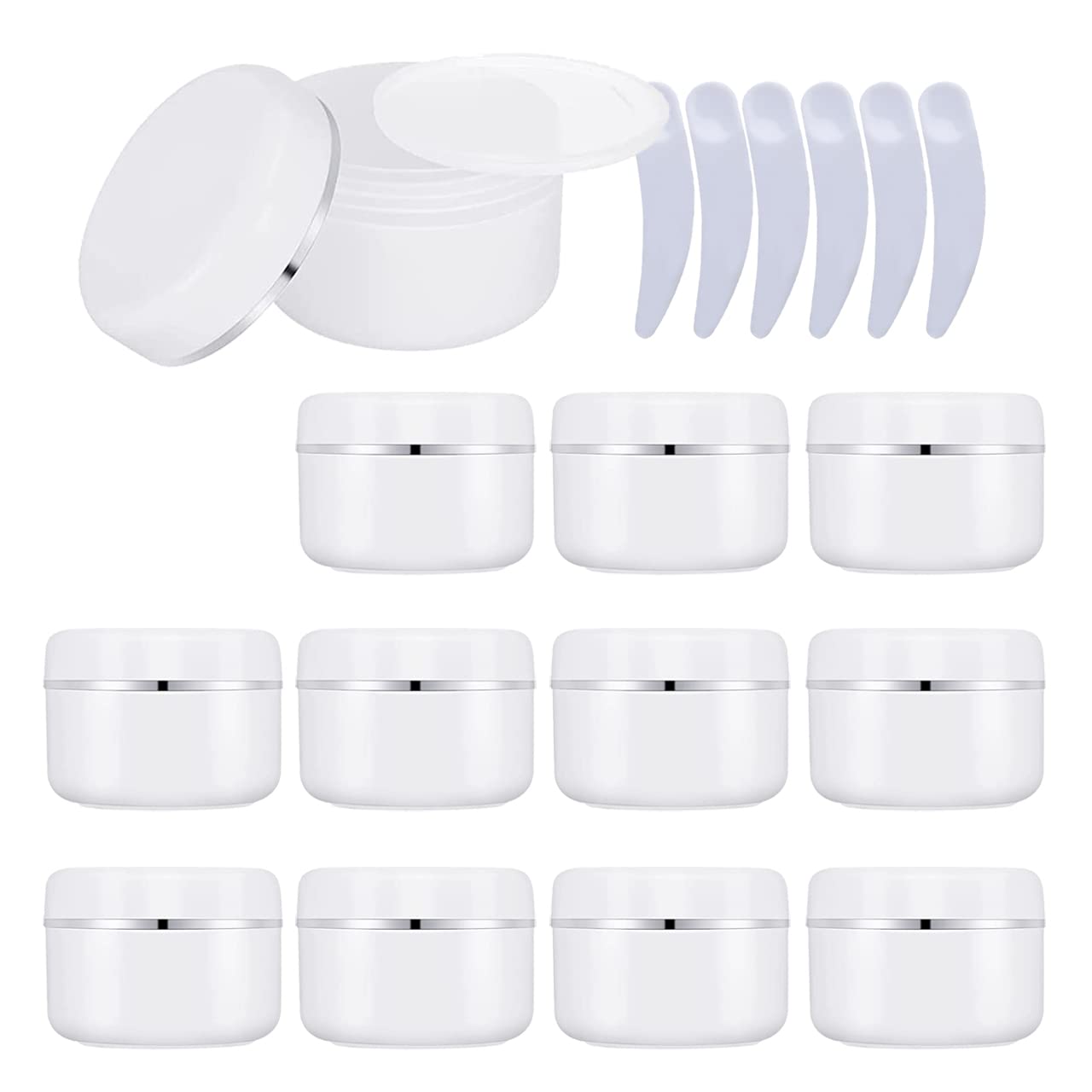 Vasetti Cosmetici 20ml - 24 Pezzi Multicolore Con Coperchi Per Creme E Trucchi - Foto 8