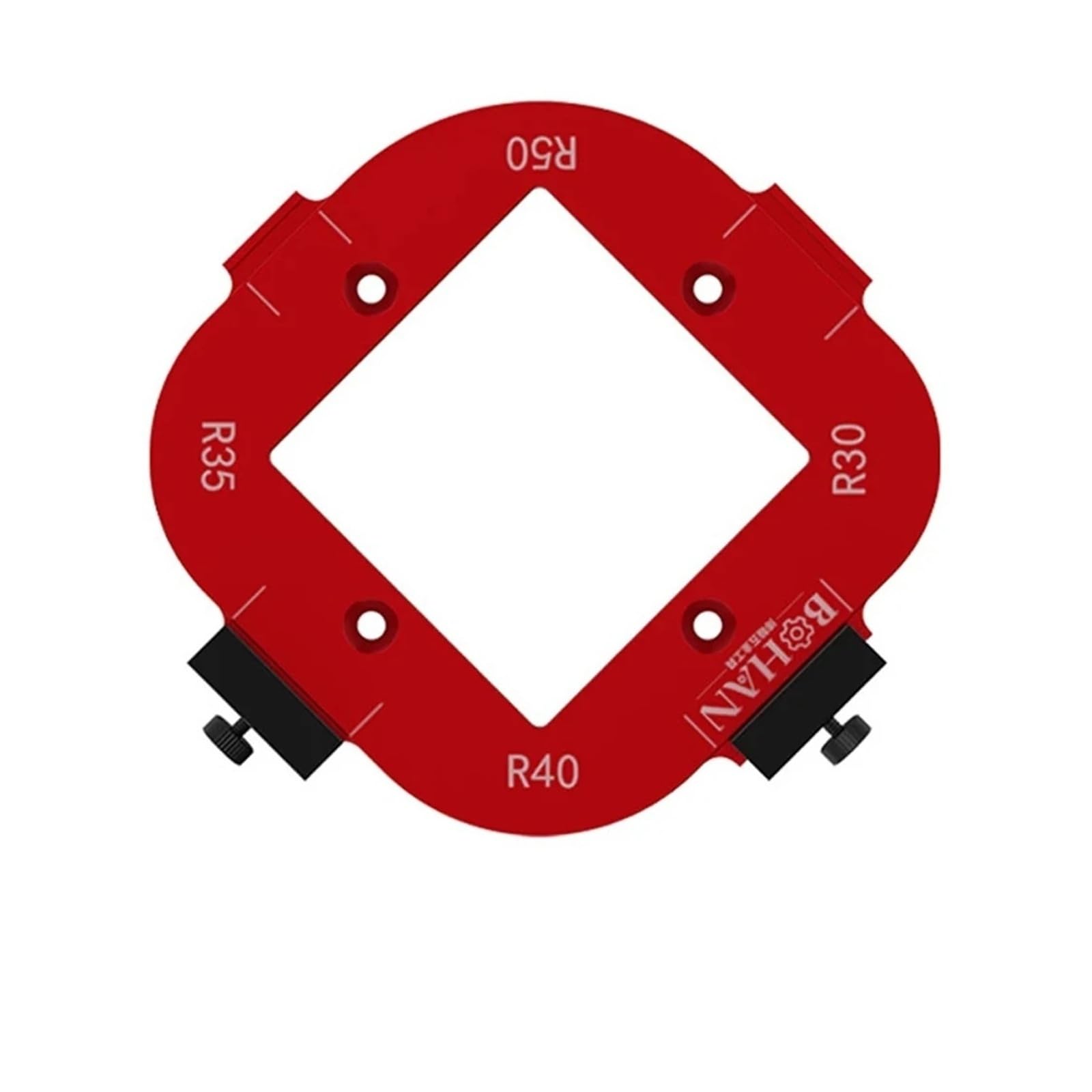 4in1 Woodworking Router Arcs Angle Positioning Template Corner Radius Routers R10-R50 Radius Jig Woodworking Positioning Tool(L)