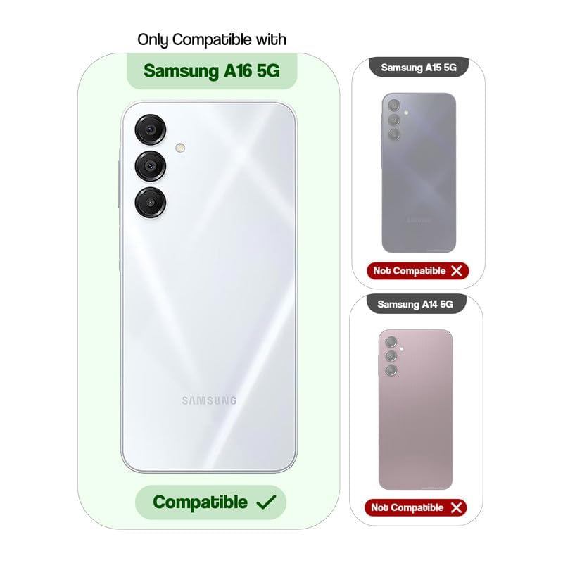 Image of Bintage CASE Mac Safe Design Hard Light Weight Back Case | Soft Border Camera Protect | Dual PU Leather Finish Back Cover Compatible for Samsung Galaxy A16 5G - White & Black