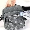 A-QMZL Men Shoulder Bag Messenger Bags Small Canvas Cross Body Bag Casual Travel Phone Bag Handbag with Multiple Pockets for School Working Hiking (Gray1) #3