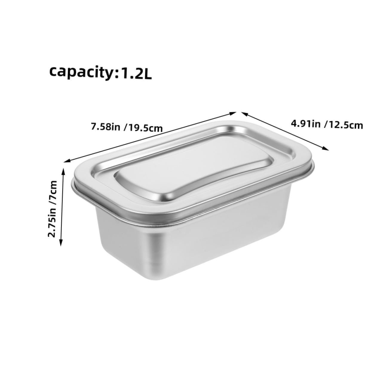 VICASKY 2pezzi Contenitori per Alimenti in Acciaio Inox Scatola per Congelatore con Coperchio Riutilizzabile di Perdite per Snack Frutta e Panini con Interno Spazioso e Sigillatura