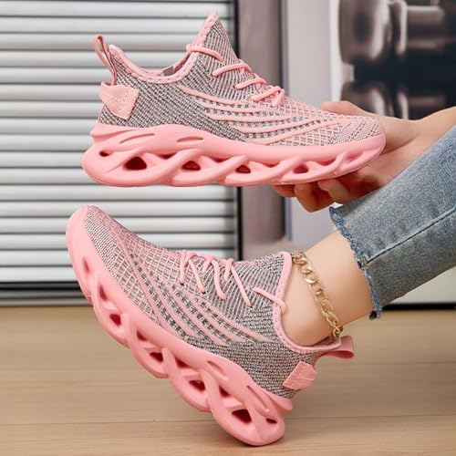 Image of DLWKIPV Women Running Shoes Walking Training Sneakers Sport Gym Fitness Tennis Shoes Non Slip Fashion Comfortable Lightweight Shoe for Casual Jogging Mesh Breathable Sneaker