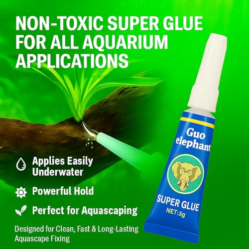 Image of VAYINATO Petzlifeworld Instant Elephant Glue For Rock, Driftwood, Aquarium Plants Aquascaping Tool 10Gm (5Gm X 2 | 2 Pcs)