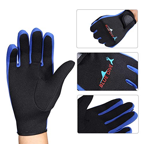 Gants De Plongée Néoprène TIKATARER - Gants 1,5mm Pour Plongée Apnée, Kayak, Voile Et Sports Nautiques