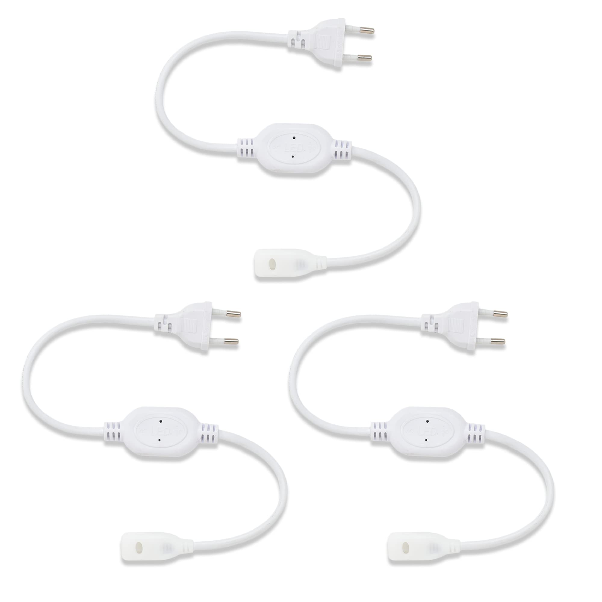 Murphy 220V AC PIN Connector/Adaptor/Cable for LED (SMD 2835-120 LED/Mtr.) Rope Light (Pack of 9),White — Amazon image 11
