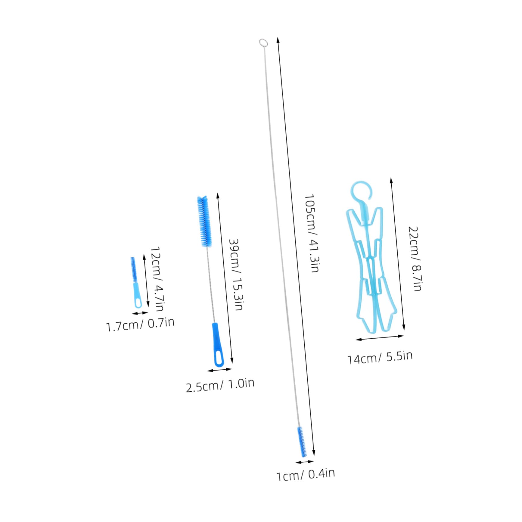 STOBAZA Water Bladder Cleaning Brush Set of 3 Reusable 304 Stainless Steel Efficient Cleaning for Outdoor Use