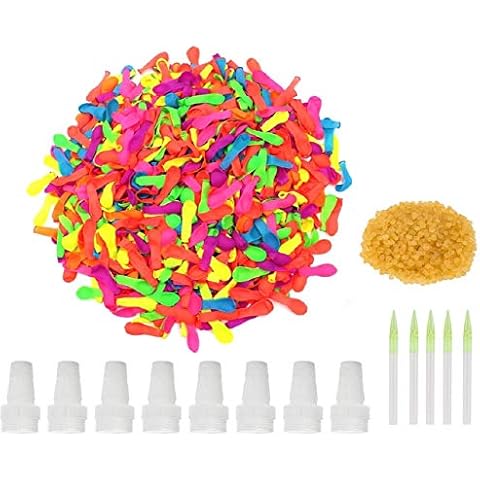 KisSealed 1500 Pack Water Balloons with 8 Refill Kits Latex Bomb Fight Games-Summer Splash Fun for Kids and Adults Cover