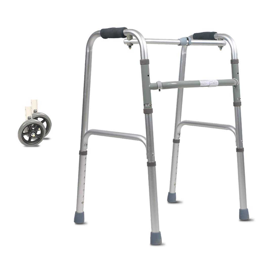Aluminium Folding Lightweight Walking Frame,Walking Mobility Aid，Walker with Wheels for Elderly