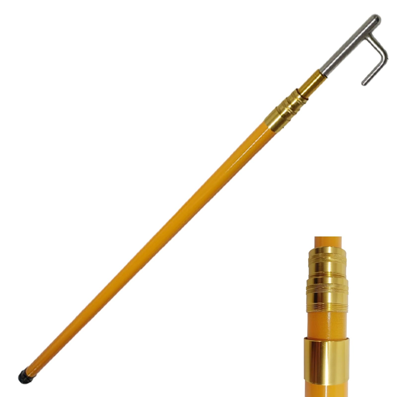 DJPHOFS Multi-Purpose Boat Hook Pole for Docking/Mooring/Fishing, Solid Floating & Telescoping Boat Hooks, Lightweight Boating Reach Extension Pole Hook(4.3-26.2ft (1.3-8m))