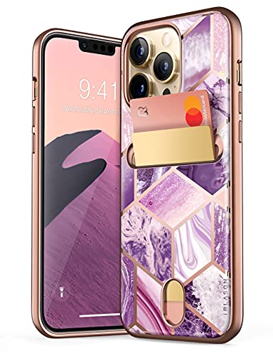 Image of i-Blason Cosmo Wallet Case for iPhone 13 Pro 6.1 inch (2021 Release), Slim Designer Wallet Protective Case with Card Holder Ameth