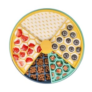 Interactive Spinning Puppy Puzzle Toy and Slow Feeder, Dog Enrichment Toys, Dog Game for IQ Training and Mental, Food Bowls for Small,Medium and Large Dogs