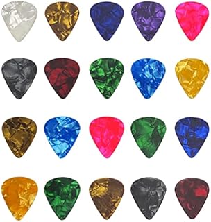 TSHAOUN 60 Pcs Guitar Picks, 5 Different Thickness Colorful Guitar Picks Guitar Plectrums for Acoustic, Electric, Bass Guitar for Gift Includes 0.5mm 0.58mm 0.75mm 0.84mm 1.0mm 1.2mm