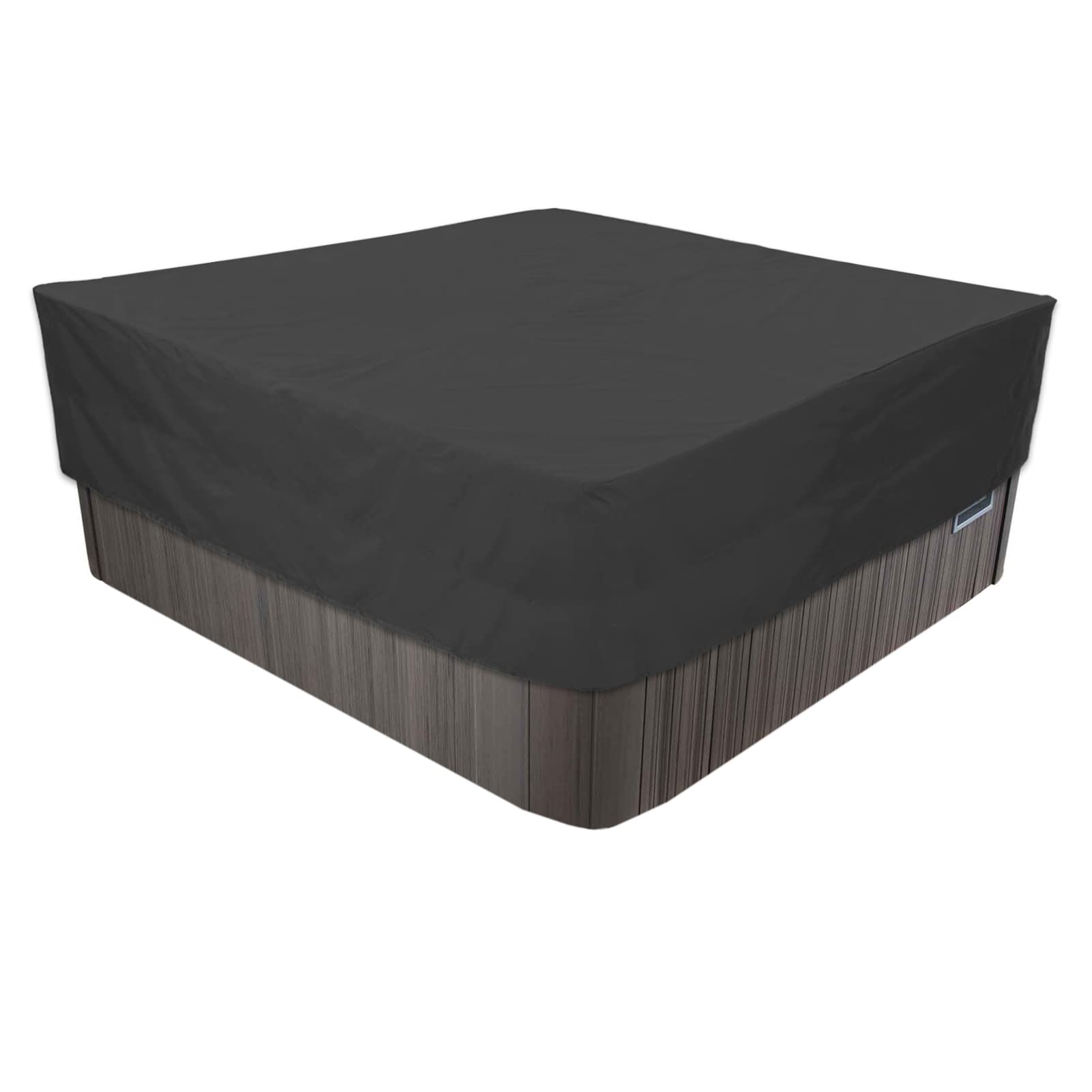 LDIW Cubierta Rectangular para bañera de hidromasaje, 210D Oxford protección contra el Viento y los Rayos UV a Prueba de Polvo Hot Tub SPA Cover,Negro,239 * 239 * 50CM