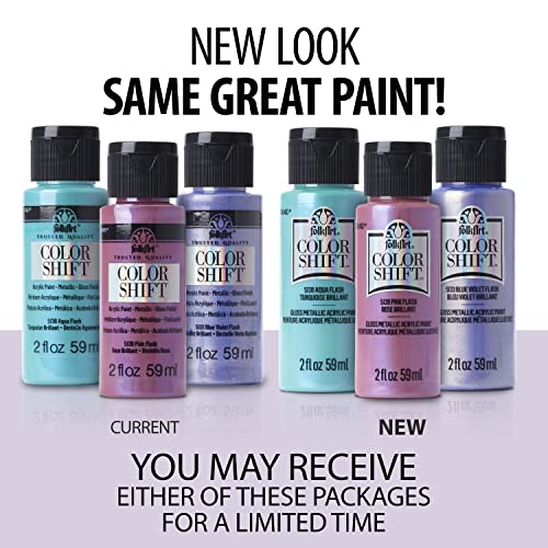 Image of FolkArt Color Shift Acrylic Paint in Assorted Colors (2 ounce), Aqua Flash