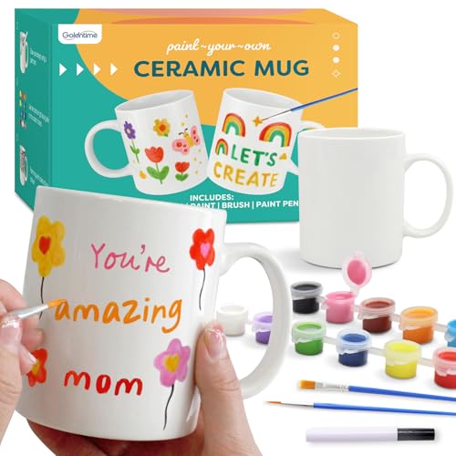 Paint Your Own Mug Kit | DIY Ceramic Painting Kit...