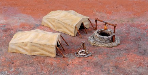 Italeri 510006148 - 1:72 Wüstenzeltplatz, Brunnen und Zelte – Bild 3