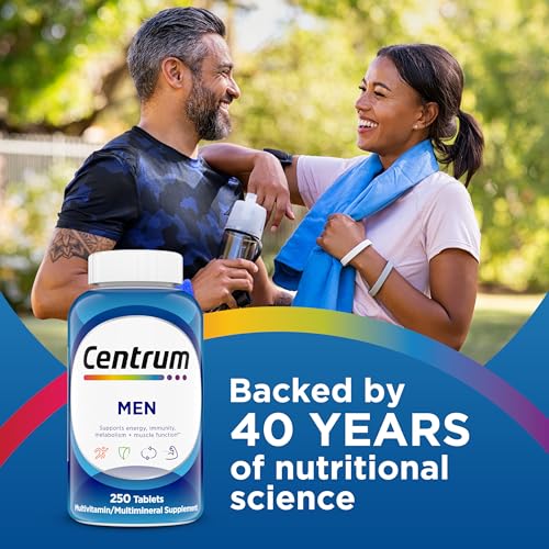 Centrum Multivitamin for Men, Multivitamin/Multimineral Supplement with Vitamin D3, B Vitamins and Antioxidants, Gluten Free, Non-GMO Ingredients - 250 Count - image 8