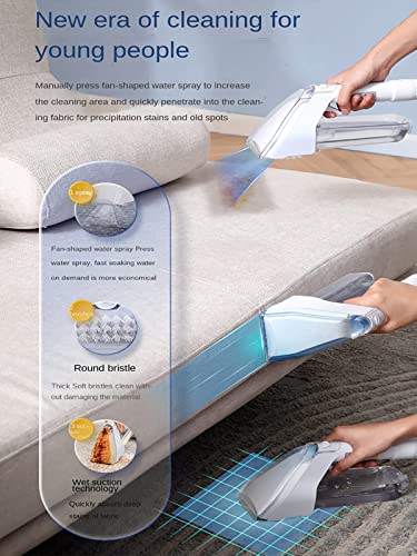 Multifunctionele tapijtreinigingsmachine, draagbare nat-droge bankreinigingsmachine met borstels, aparte tank Compact ontwerp voor bank-, tapijt-, auto- en huisdierkussens - Image 4