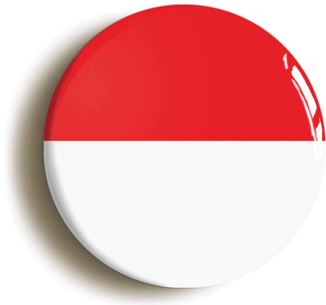 Indonesia National Flag Fridge Magnet (Circular 2inch / 50mm Diameter)