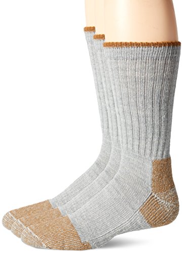 FoxRiver Men's Wick Dry Steel-Toe Wool Crew, Grey, Medium