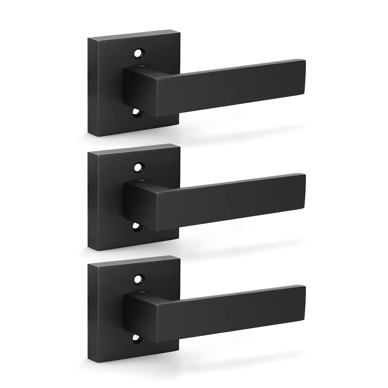 KNOBWELL Matte Black Dummy Door Handles - FREE SHIPPING -16 KNOBWELL Matte Black Dummy Door Handles - FREE SHIPPING -16