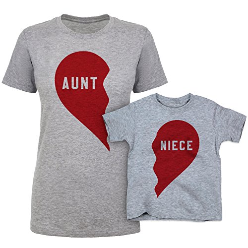 Southern Sisters Heart Aunt and Niece Matching Shirts Toddler Kid Shirts Add Them Individually