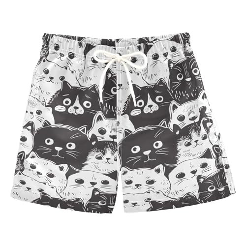 ALAZA Brown Coffee Bean Boys Quick Dry Beach Board Shorts Kids Swim Trunks Bathing Suit Swimsuit 5T