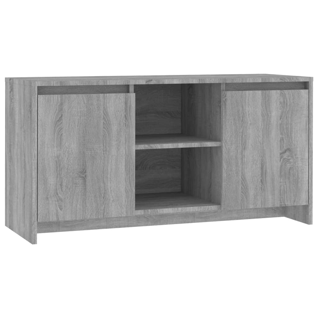 vidaXL TV Cabinet Home Bedroom Living Room Furniture Stereo Hifi Low Plasma Storage Cabinet Lowboard TV Table Unit Stand Grey Sonoma Chipboard