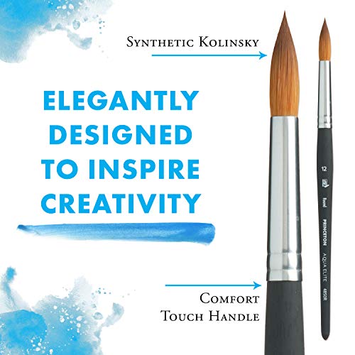 Image of Princeton Aqua Elite, Series 4850, Synthetic Kolinsky Watercolor Paint Brush,Round, 12