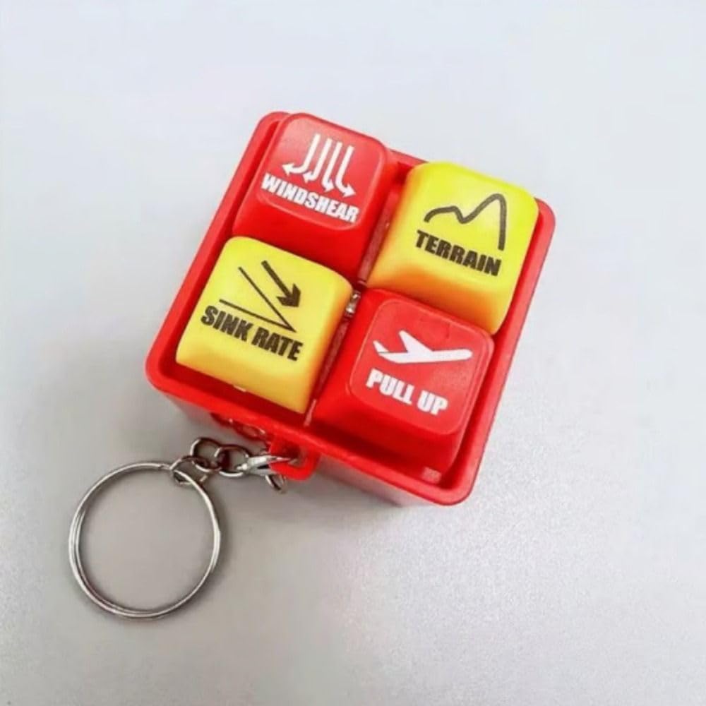 Pilot Warning Sound Simulator Keychain - Aviation Emergency Alarm with LED Light,Realistic PWS Fidget Toy for Pilots, Crew & Enthusiasts — view 5